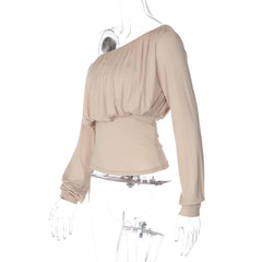 Off Shoulder Ruched Waist-cinching Top