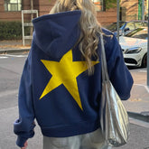 Star/Luck Graphic Hooded Sweatshirt