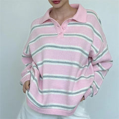 Striped Knitted Sweatshirt