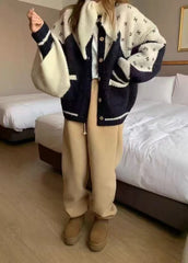 Print Knitted Cardigan