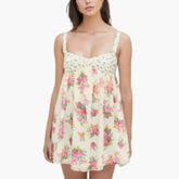 Floral Print Sling Mini Dress