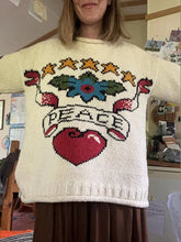 Crew Neck Graphic Knit Sweater