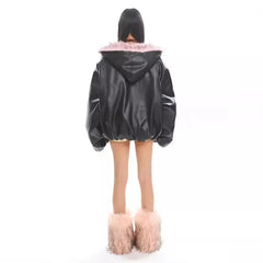 Fuax Fur Hooded Parkas