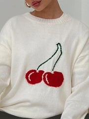 Cherry Print Sweater