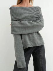 Off Shoulder Knit Sweater