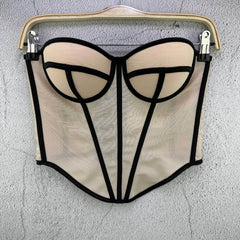 Mesh Fishbone Cupped Corset