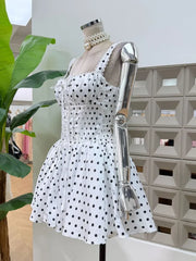 Polka Dot Corset Mini Dress