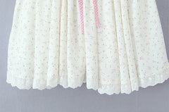 White Lace Patchwork Off-shoulder Ribbion Mini Dress