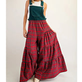 Christmas Plaid Overall Jumpsuits