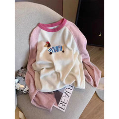 Dog Pink Embroidery Jumper