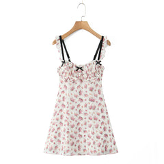 Floral dress on a hanger- ruffle straps