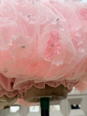 Strapless Flower Lace A-line Mini Dress