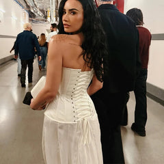 Satin Strapless Boned Corset Top