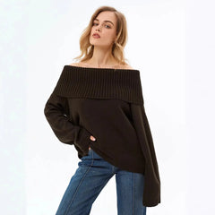 Off Shoulder Knit Sweater
