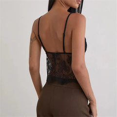 Lace See Through Tank Top