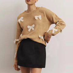 3D Bow Teddy Sweatshirt