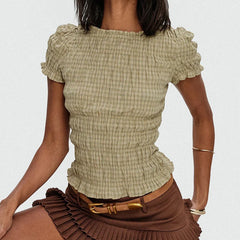 Short Sleeve Smocked Top