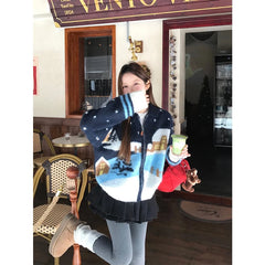 Winter Scenery Knitted Cardigan