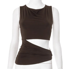 Cut Out Sleeveless Tank Top