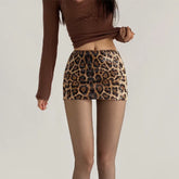Animal Sequin Mini Skirt