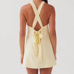 Printed Floral Halter Mini Dress