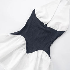 White Halter Corset Mini Dress