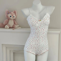 White Floral Cami Onesie Pajama