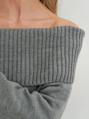 Off Shoulder Knit Sweater