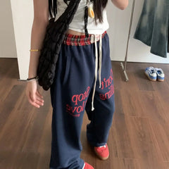 Letter Print Drawstring Sweatpants