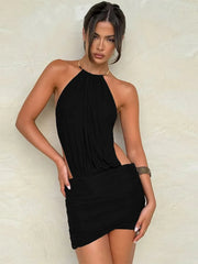 Halter Backless Mini Dress