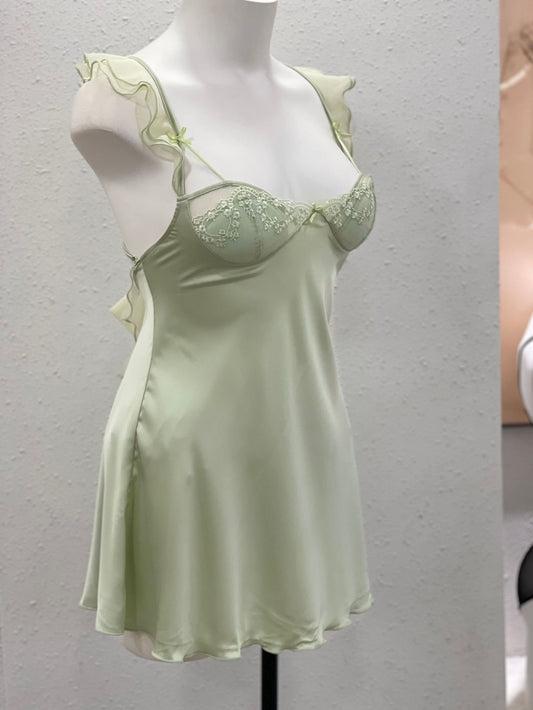 Ruffles Butterfly Mesh Nightdress