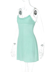 Green Sheer Mini Dress