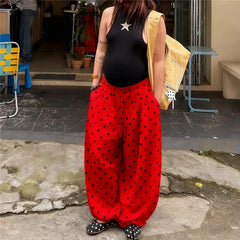 Polka Dot Wide Leg Pants