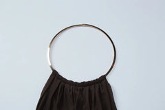 Open Back Ring Halter Neck Maxi Dress
