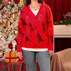 Candy Cane Button Down Christmas Cardigan