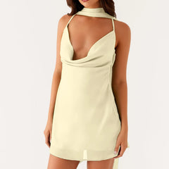 Gradient/Flower Print Swing Collar Mini Dress