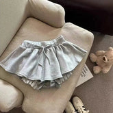 Grey Drawstring Mini Blommers Skort