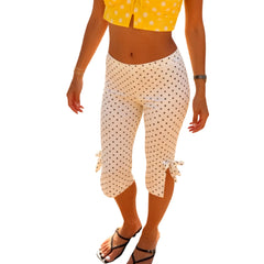 Print Capri Pants with Bows