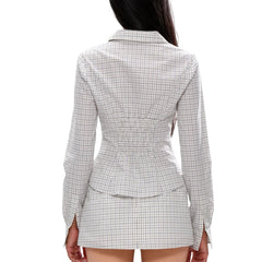 Plaid Fitted Collared Shirt