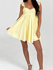 Babydoll Ruffle Strap Short Dress