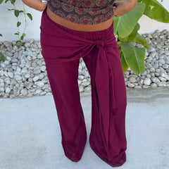 Wrap Up Wide Leg Pants