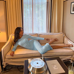 Open Back Long Sleeve Lace Up Maxi Dress