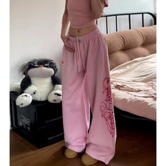 Pink Printed Sweatpants