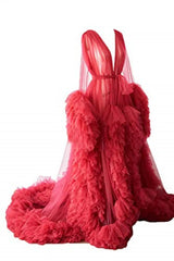 Long Tulle Fluffy Sleepwear Robes
