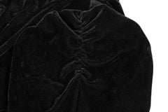 Black Tassel Stand Collar =Medieval Gothic Crop Sleeves Coat