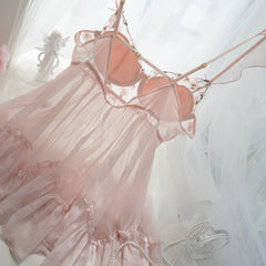 Daisy Lace Nightdress with Chest Pads