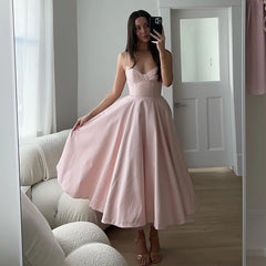 Satin Strap Tulle Dress