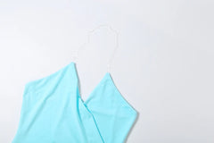 Asymmetrical Hem Transparent Strap Tank Top