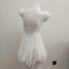 Embroidery Daisy Lace Embroidered Nightdress