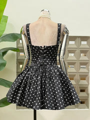 Polka Dot Corset Mini Dress